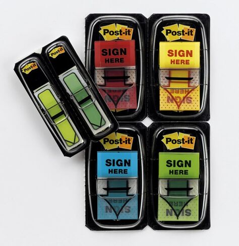 Post-it Flags Arrow Message 1" Page Flags, 200 "Sign Here", 48 Arrow, Four Colors, 248/Pack in Saudi Arabia