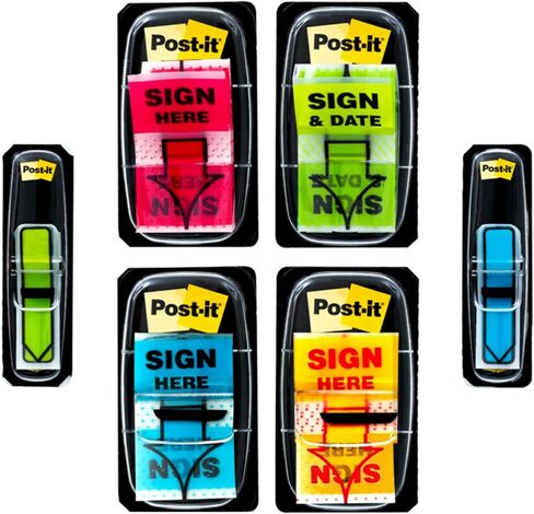 Post-it Flags Arrow Message 1" Page Flags, 200 "Sign Here", 48 Arrow, Four Colors, 248/Pack in Saudi Arabia