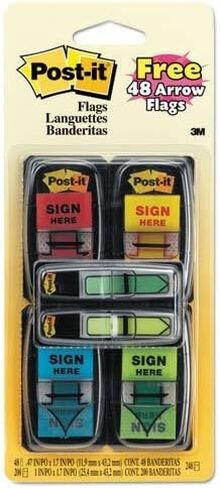 Post-it Flags Arrow Message 1" Page Flags, 200 "Sign Here", 48 Arrow, Four Colors, 248/Pack in Saudi Arabia