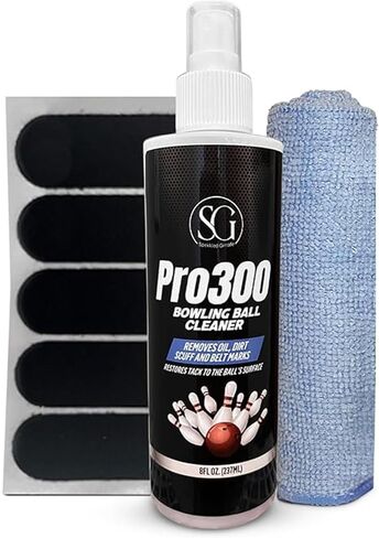 Bowling Ball Cleaner Spray - Oil, Scuff, and Belt Mark Cleaner Restores Tack and Prolongs Lifespan of Ball - EPA Safe Bowling Ball Restoration - 8 OZ in Saudi Arabia