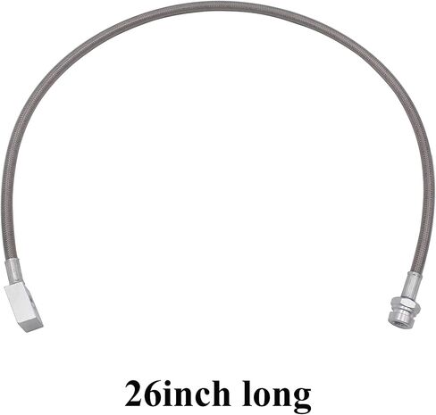 2pcs 89702 خطوط الفرامل المقاوم للصدأ الأمامية متوافقة مع 87-06 Jeep TJ/YJ/XJ مع مجموعات الرفع 4 "-6" ، 26inch in Saudi Arabia