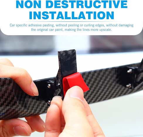 1 PC Car Mini Spoiler Wing, 9.65" ABS Automotive Mini Tiny Trunk Spoiler Kit, Self-adhesive Carbon Fiber Car Rear Tail Wing, Universal Auto Decor Accessories for All Cars (Carbon Fiber) in Kuwait