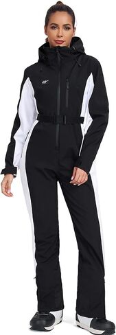 YEEFINE Women's Ski Suit One Piece Jumpsuits Snowsuits Waterproof Winter Snow Snowboarding Suits in Kuwait