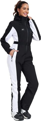 YEEFINE Women's Ski Suit One Piece Jumpsuits Snowsuits Waterproof Winter Snow Snowboarding Suits in Kuwait