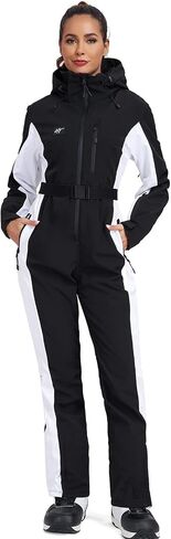 YEEFINE Women's Ski Suit One Piece Jumpsuits Snowsuits Waterproof Winter Snow Snowboarding Suits in Kuwait