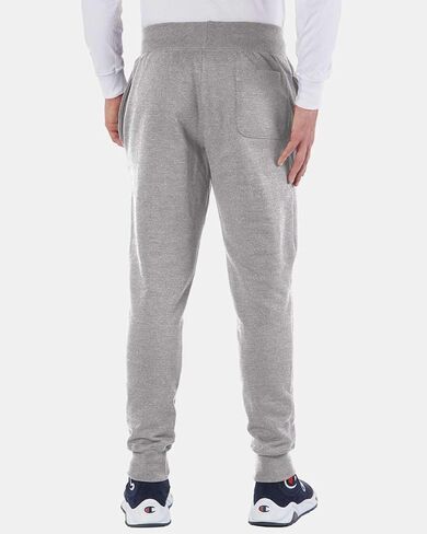 Champion RW25 Men's Reverse Weave Jogger Pants – Heavyweight 12 oz. Fleece, Ribbed Gusset and Cuffs, Side and Back Pockets (US, Alpha, Large, Regular, Regular, Oxford Grey) in Saudi Arabia