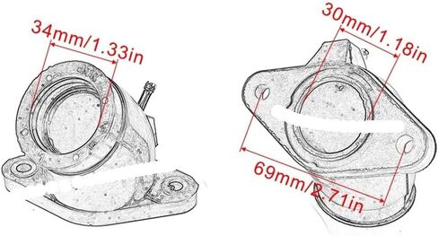 Motorcycle Carburetor Intake Manifold For XVS400 XV400 1997-2008 XVS650 1997-2014 400 650 Replacement Parts in Saudi Arabia