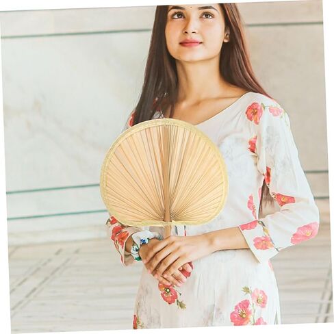 Homoyoyo 4pcs مروحة راتان منسوجة يدويًا لتبريدها على الطراز العرقي للديكور المنزلي والأحداث الخارجية تصميم أنيقة للأيام الحارة in Saudi Arabia