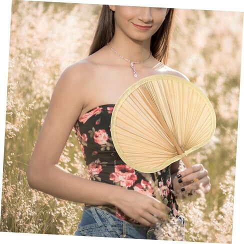 Homoyoyo 4pcs مروحة راتان منسوجة يدويًا لتبريدها على الطراز العرقي للديكور المنزلي والأحداث الخارجية تصميم أنيقة للأيام الحارة in Saudi Arabia
