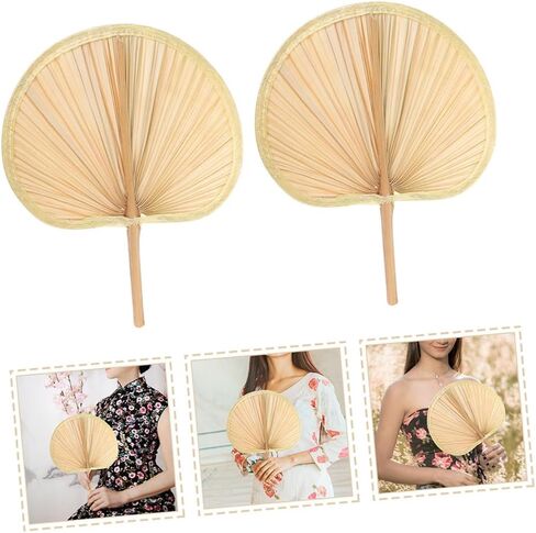 Homoyoyo 4pcs مروحة راتان منسوجة يدويًا لتبريدها على الطراز العرقي للديكور المنزلي والأحداث الخارجية تصميم أنيقة للأيام الحارة in Saudi Arabia