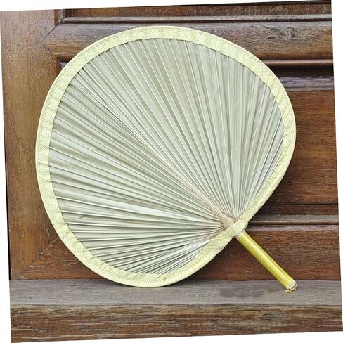 Garneck 2pcs Handmade Woven Handheld Fan for Cooling Vintage Chinese Style Party Favor Natural Rattan Design for Boy Girl and Adults for Outdoor Events and Festivals in Saudi Arabia