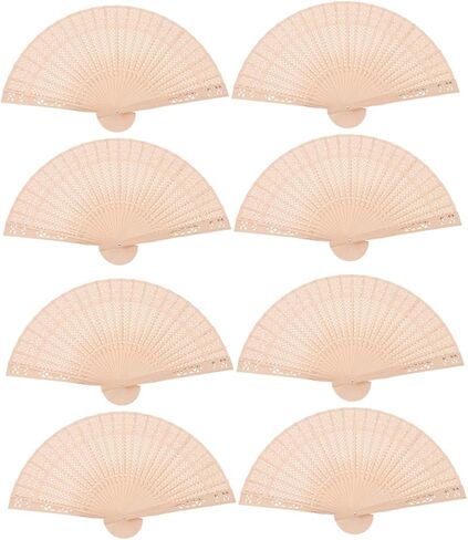 Alipis 5Sets Retro Hand Fans Wooden Wedding Favors Fans Fans for Women Perfect for Pirfies 4pcs*5 in Kuwait