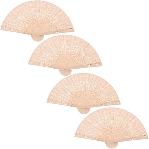 Alipis 5Sets Retro Hand Fans Wooden Wedding Favors Fans Fans for Women Perfect for Pirfies 4pcs*5 in Kuwait