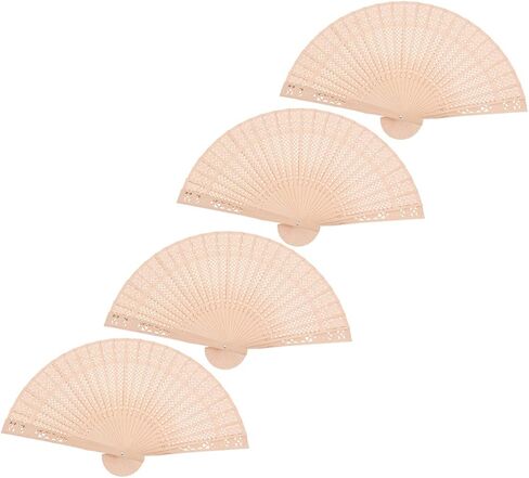 Alipis 5Sets Retro Hand Fans Wooden Wedding Favors Fans Fans for Women Perfect for Pirfies 4pcs*5 in Kuwait