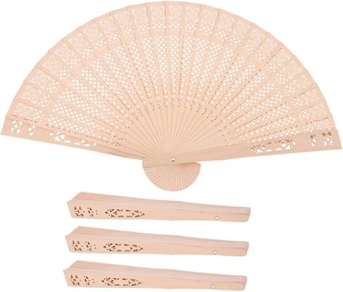 Alipis 5Sets Retro Hand Fans Wooden Wedding Favors Fans Fans for Women Perfect for Pirfies 4pcs*5 in Kuwait
