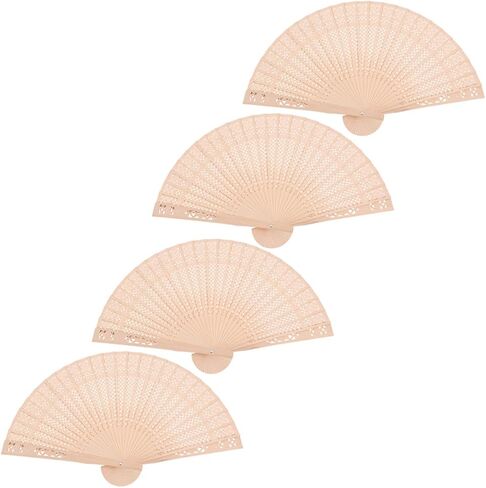 Alipis 5Sets Retro Hand Fans Wooden Wedding Favors Fans Fans for Women Perfect for Pirfies 4pcs*5 in Kuwait