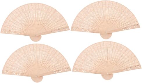 Alipis 5Sets Retro Hand Fans Wooden Wedding Favors Fans Fans for Women Perfect for Pirfies 4pcs*5 in Kuwait