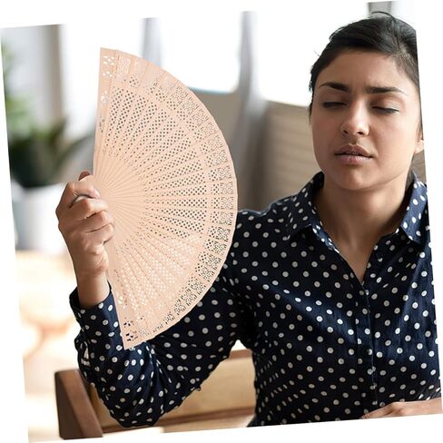 Alipis 5Sets Retro Hand Fans Wooden Wedding Favors Fans Fans for Women Perfect for Pirfies 4pcs*5 in Kuwait