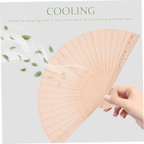 Alipis 5Sets Retro Hand Fans Wooden Wedding Favors Fans Fans for Women Perfect for Pirfies 4pcs*5 in Kuwait
