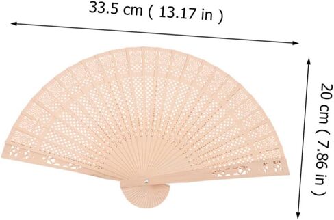 Alipis 5Sets Retro Hand Fans Wooden Wedding Favors Fans Fans for Women Perfect for Pirfies 4pcs*5 in Kuwait