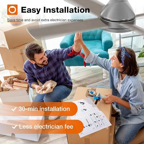 addlon Ceiling Fans with Lights, 42 inch Low Profile Ceiling Fan with Light and Remote Control, Flush Mount, Reversible, 3CCT Dimmable 4 Blades Black Small Ceiling Fan for Bedroom Indoor/Outdoor Use in Kuwait