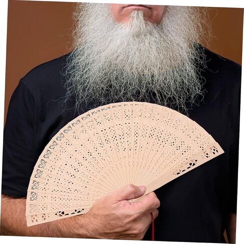 Cabilock 5sets DIY Wedding Fans Wooden Folding Hand Fans Delicate Bride Perfect for Summer Cool Stage Shows Party Props 4pcs*5 in Saudi Arabia