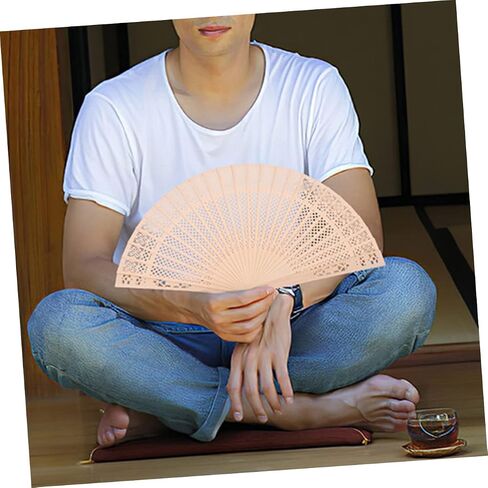 Cabilock 5sets DIY Wedding Fans Wooden Folding Hand Fans Bride Pride Previcious For Summer Cool Stage Props 4pcs*5 in Saudi Arabia
