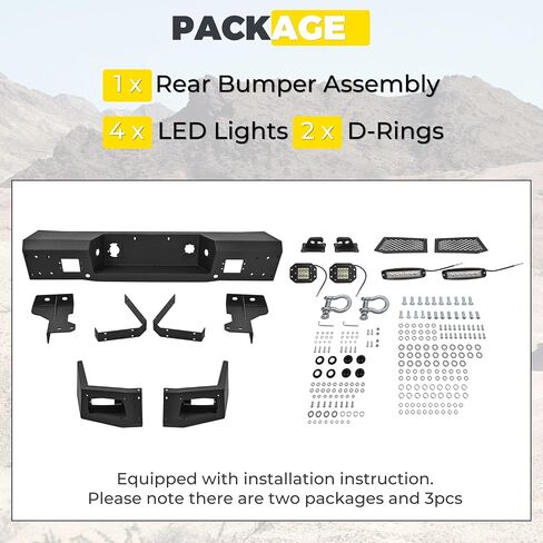 kuafu الخلفي المصد متوافق مع 1999-2007 Chevy Silverado GMC Sierra 2500 3500 HD w/LED LID in Kuwait