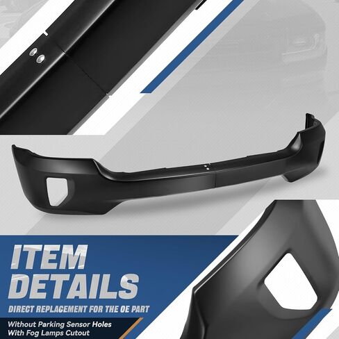 Auto Dynasty Front Prity Pace Bar متوافق مع 2016 2017 2018 Chevy Silverado 1500 ، 2019 Silverado 1500 LD ، W/Fog Light Cetouts ، Chrome Steel ، GM1002861 in Kuwait