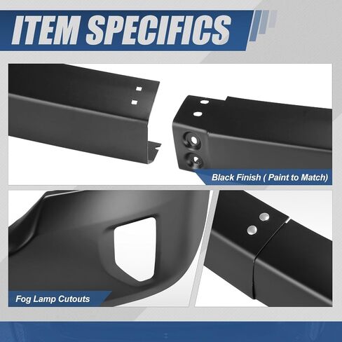 Auto Dynasty Front Prity Pace Bar متوافق مع 2016 2017 2018 Chevy Silverado 1500 ، 2019 Silverado 1500 LD ، W/Fog Light Cetouts ، Chrome Steel ، GM1002861 in Kuwait