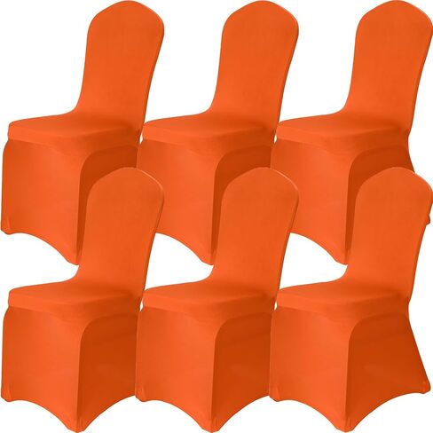 Qubjus Elastic Spandex Chair Covers 2 Pack - Stretch Washable Protectors Universal Fit Furniture Covers for Dining Room, Kitchen & Party Chairs - Black in Saudi Arabia