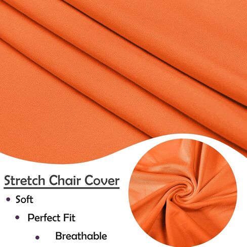 Qubjus Elastic Spandex Chair Covers 2 Pack - Stretch Washable Protectors Universal Fit Furniture Covers for Dining Room, Kitchen & Party Chairs - Black in Saudi Arabia