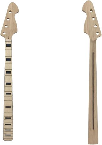 Yinfente Bass Guitar Neck 20fret 34inch Maple Rosewood Fretboard Block Inlay DIY Guitar Block Inlay (Rosewood Fretboard) in Saudi Arabia