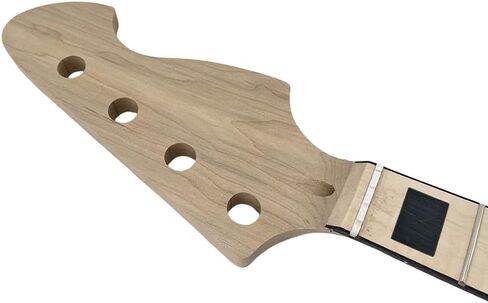 Yinfente Bass Guitar Neck 20fret 34inch Maple Rosewood Fretboard Block Inlay DIY Guitar Block Inlay (Rosewood Fretboard) in Saudi Arabia