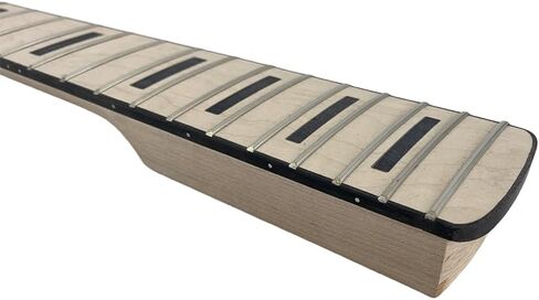 Yinfente Bass Guitar Neck 20fret 34inch Maple Rosewood Fretboard Block Inlay DIY Guitar Block Inlay (Rosewood Fretboard) in Saudi Arabia