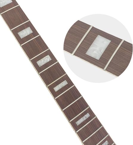 Yinfente Bass Guitar Neck 20fret 34inch Maple Rosewood Fretboard Block Inlay DIY Guitar Block Inlay (Rosewood Fretboard) in Saudi Arabia