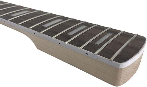 Yinfente Bass Guitar Neck 20fret 34inch Maple Rosewood Fretboard Block Inlay DIY Guitar Block Inlay (Rosewood Fretboard) in Saudi Arabia