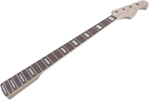 Yinfente Bass Guitar Neck 20fret 34inch Maple Rosewood Fretboard Block Inlay DIY Guitar Block Inlay (Rosewood Fretboard) in Saudi Arabia