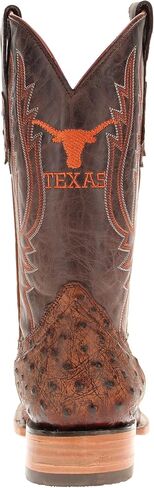 Vaccari للرجال Cooper Genuine Exotic Print Leather & NCAA League Embroidery Broad Square Toe Toe Cowboy Boots in Kuwait