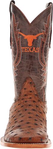 Vaccari للرجال Cooper Genuine Exotic Print Leather & NCAA League Embroidery Broad Square Toe Toe Cowboy Boots in Kuwait