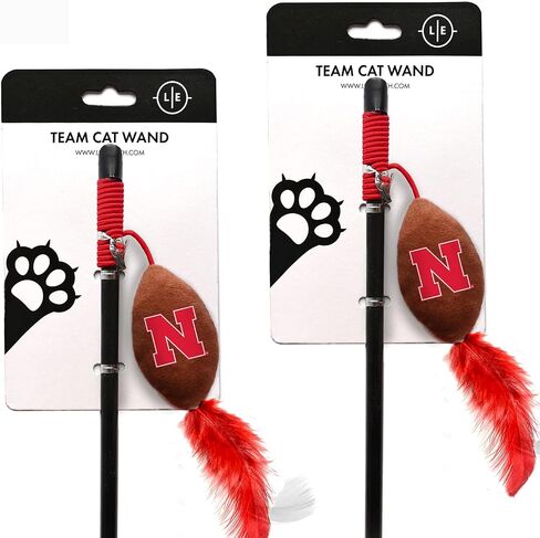 مجموعة ألعاب عصا القطط من Littlearth للكبار من الجنسين NCAA Ohio State Buckeyes Cat Wand، لون الفريق، مجموعة من 2 in Saudi Arabia