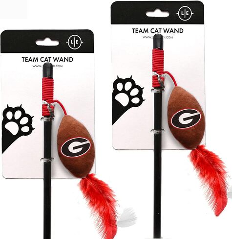 Littlearth Unisex-Adult NCAA Ohio State Buckeyes Cat Wand Toy Combo Set, Team Color, Set of 2 in Saudi Arabia