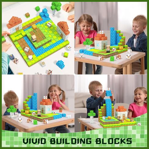 Magnetic Blocks-Building Toys Games Elements,Magnet Toys for Boys & Girls Ages 3-5 5-7 6-8,Creative Montessori Sensory Toys,Fun Birthday Gift for 3+ Years Old in Saudi Arabia