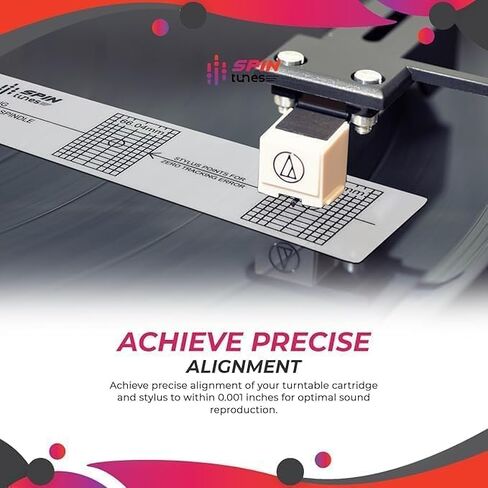 Turntable Cartridge Stylus Alignment Protractor High Visible Tool for Vinyl Record Precision Calibration- Ensure Accurate Tracking and Sound Quality in Saudi Arabia