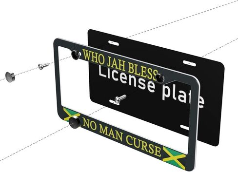Black American Flag License Plate Frame for Women and Men 1 Pcs Personalise Aluminum Car License Plate Cover Patriotic License Plate Holder 2 Hole Standard USA Auto Tag Frame in Saudi Arabia