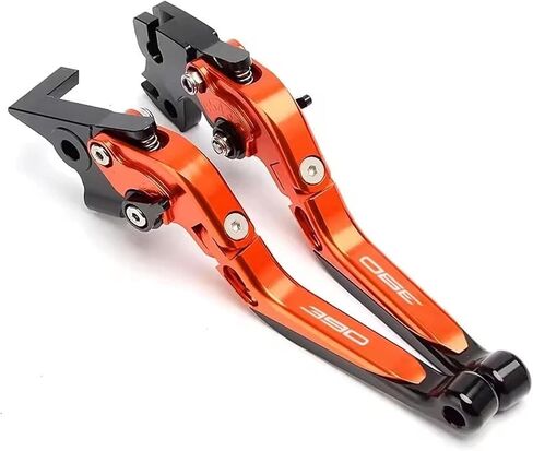 لـ KTM 390DUKE RC390 DUKE 390 ADVENTURE CNC CLUCT LEVER LEVER SET قابلة للطي قابلة للطي أذرع أذرع دراجة نارية (Titanium Orange) in Kuwait