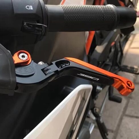 لـ KTM 390DUKE RC390 DUKE 390 ADVENTURE CNC CLUCT LEVER LEVER SET قابلة للطي قابلة للطي أذرع أذرع دراجة نارية (Titanium Orange) in Kuwait