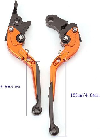لـ KTM 390DUKE RC390 DUKE 390 ADVENTURE CNC CLUCT LEVER LEVER SET قابلة للطي قابلة للطي أذرع أذرع دراجة نارية (Titanium Orange) in Kuwait