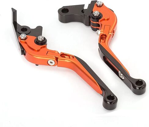لـ KTM 390DUKE RC390 DUKE 390 ADVENTURE CNC CLUCT LEVER LEVER SET قابلة للطي قابلة للطي أذرع أذرع دراجة نارية (Titanium Orange) in Kuwait