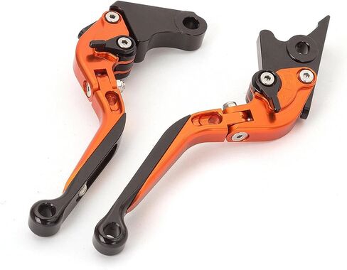 لـ KTM 390DUKE RC390 DUKE 390 ADVENTURE CNC CLUCT LEVER LEVER SET قابلة للطي قابلة للطي أذرع أذرع دراجة نارية (Titanium Orange) in Kuwait